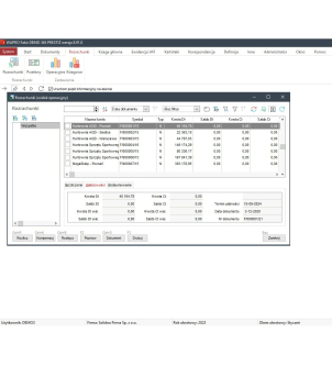 Lista rozrachunków w programie WAPRO FAKIR
