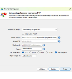 Połączenie z serwerem FTP WooCommerce