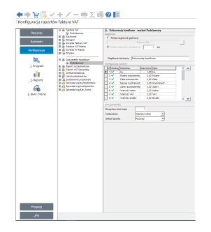 Konfiguracja rejestru dokumentów handlowych w programie WAPRO FAKTURKA