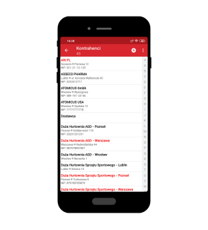 Kartoteka kontrahentów w programie WAPRO MOBILE