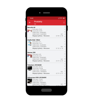 Kartoteka produktów w programie WAPRO MOBILE